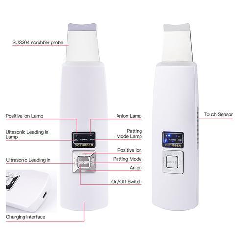 Ultrasonic Skin Scrubber Face Cleanser