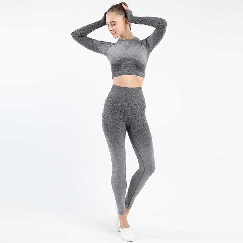 Long-sleeved Seamless Fitness Yoga Suit