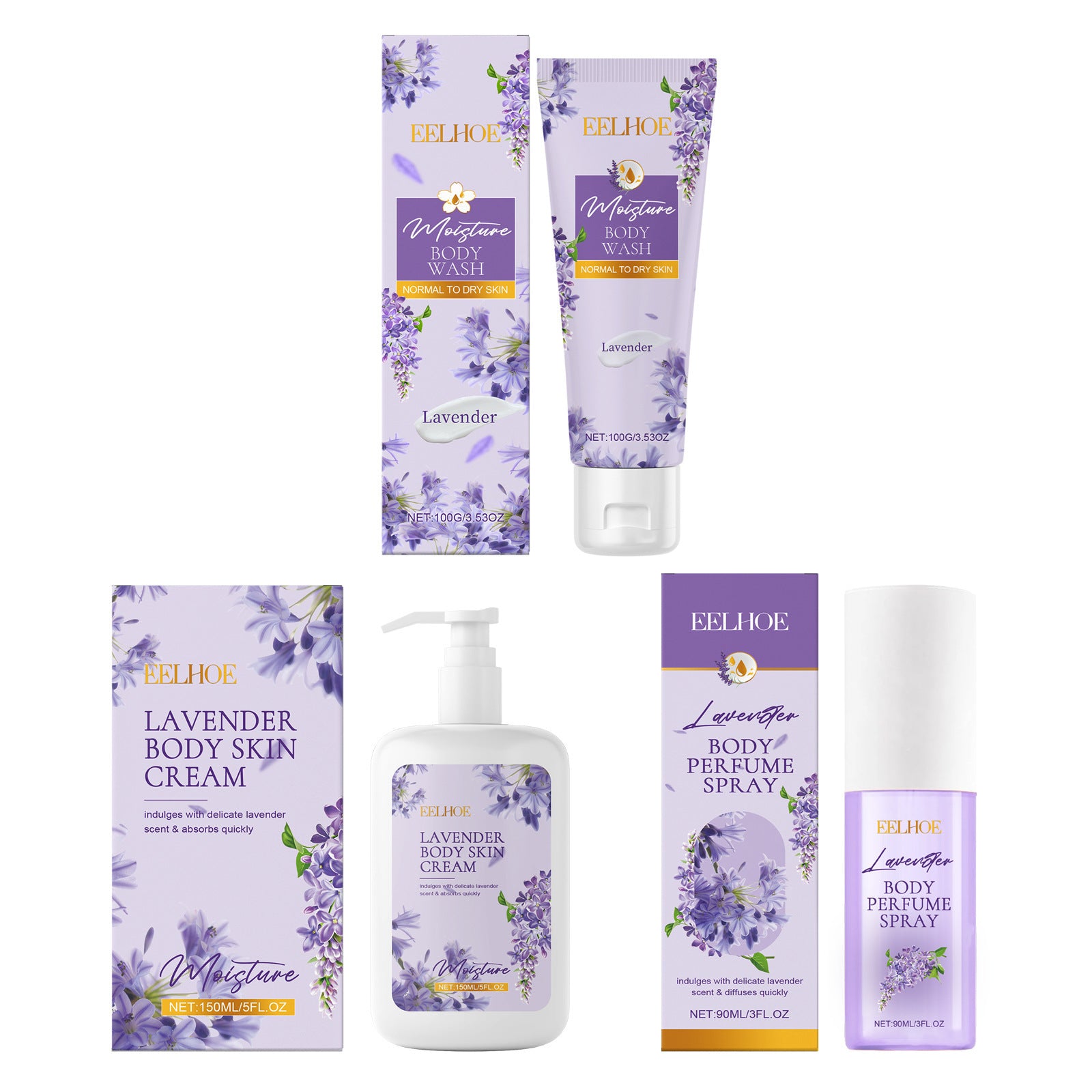 Lavender Body Skin Care Set